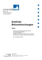 1. Änderungsordnung zur Prüfungsordnung 2011