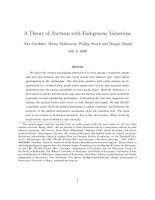 A Theory of Auctions with Endogenous Valuations