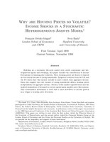 Why are Housing Prices so Volatile? Income Shocks in a Stochastic Heterogeneous-Agents Model